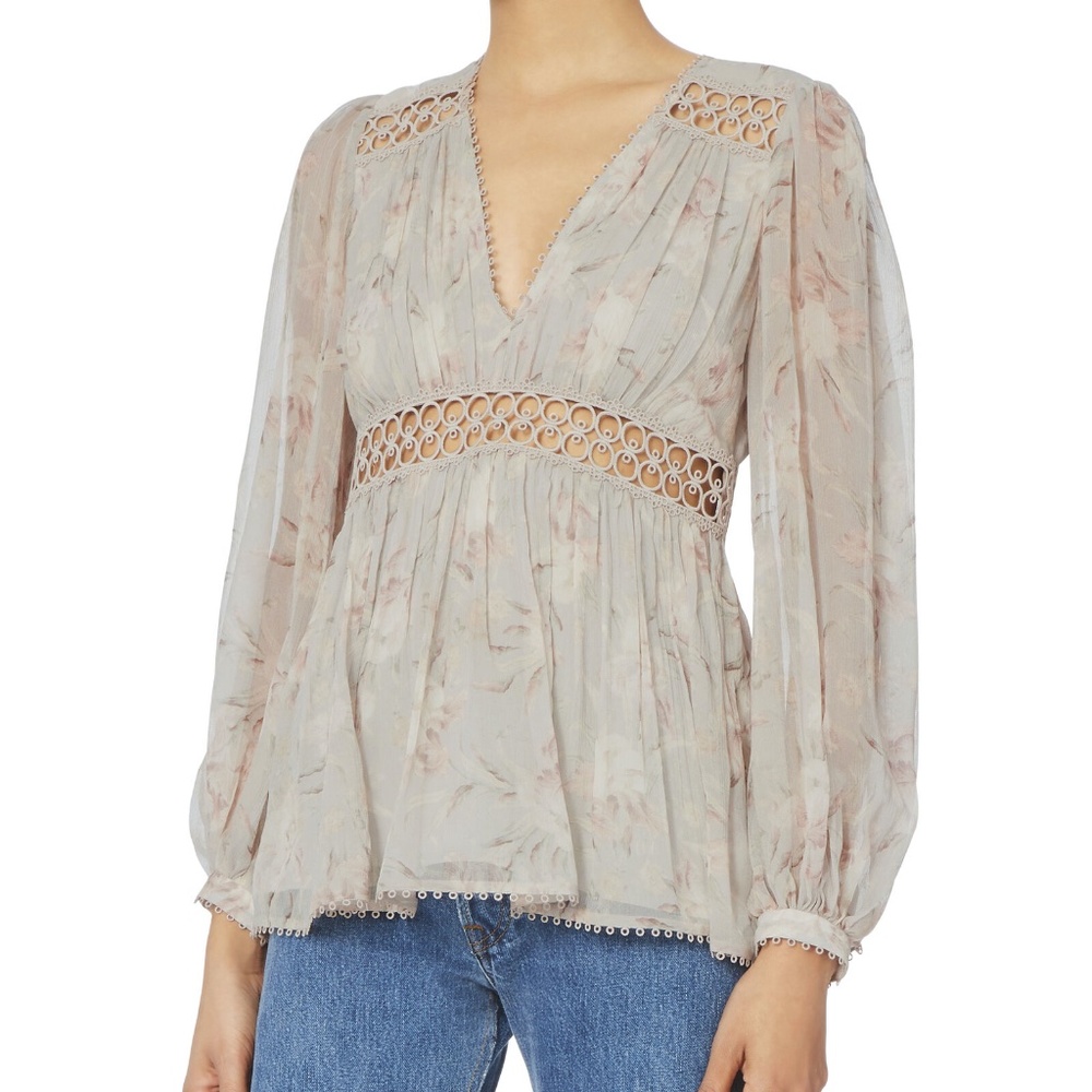 Zimmermann - Iris Floral Blouse - Size 1 - Preowned